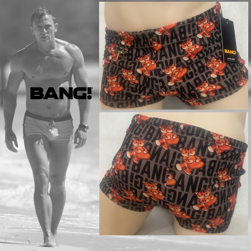 Bang Square Cut Swimsuit Large runs small New with tags 83% polyester